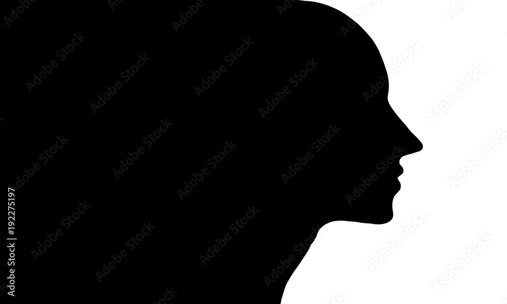 vector profile of a woman