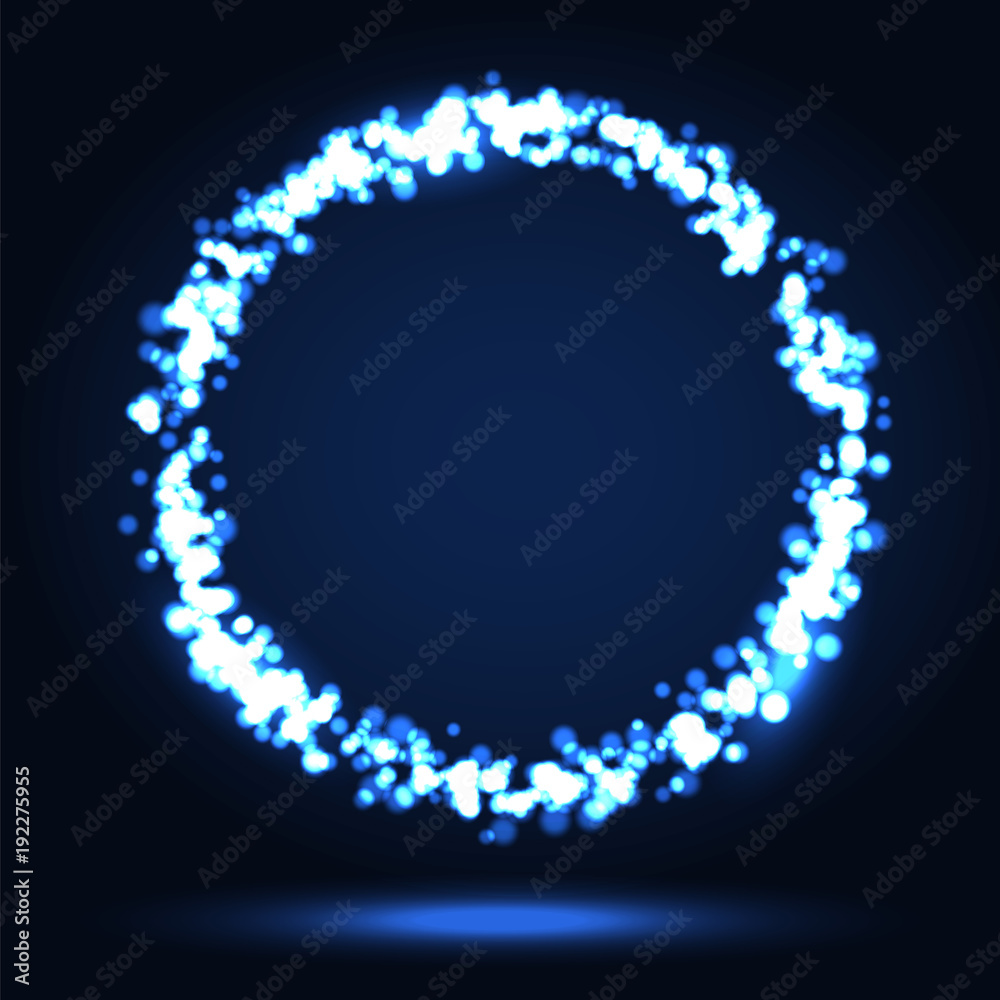 Dark blue background with light luminous frame. Vector background. Dark blue background with light luminous frame. Vector background.