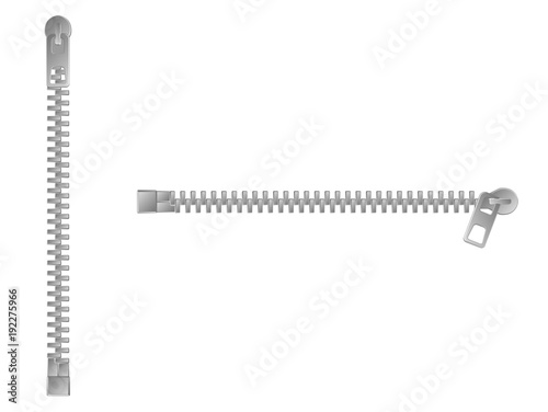 zipper / fastener vector illustration set