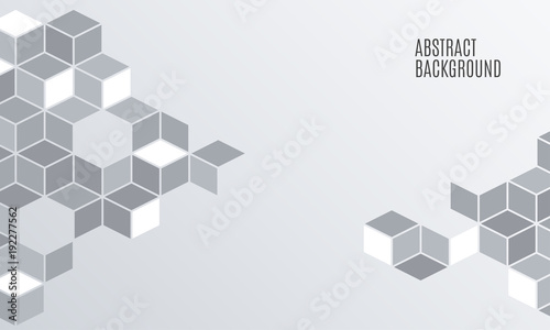Fototapeta Naklejka Na Ścianę i Meble -  Abstract boxes background. Modern illustration with square mesh. Cube cell. Digital geometric abstraction with lines. Vector Illustration.
