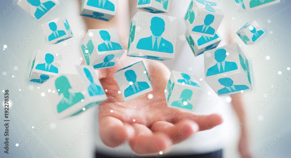 Businessman choosing candidate for a job 3D rendering Businessman choosing candidate for a job 3D rendering