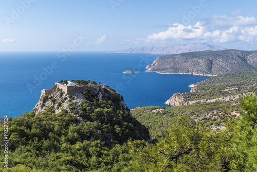 Monolithos Castle ruins. Rhodes, Greece