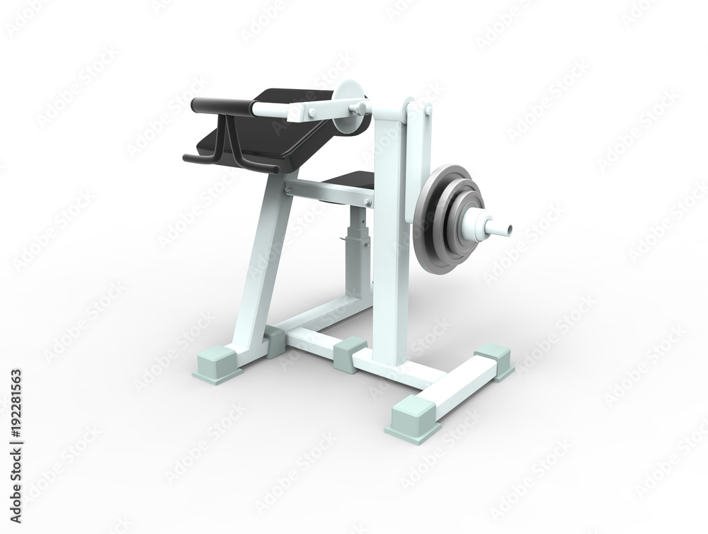 Curl machine. 3d image isolated on white Curl machine. 3d image isolated on white