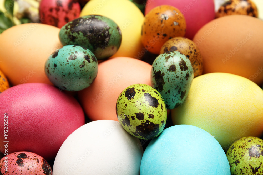 Easter eggs close-up