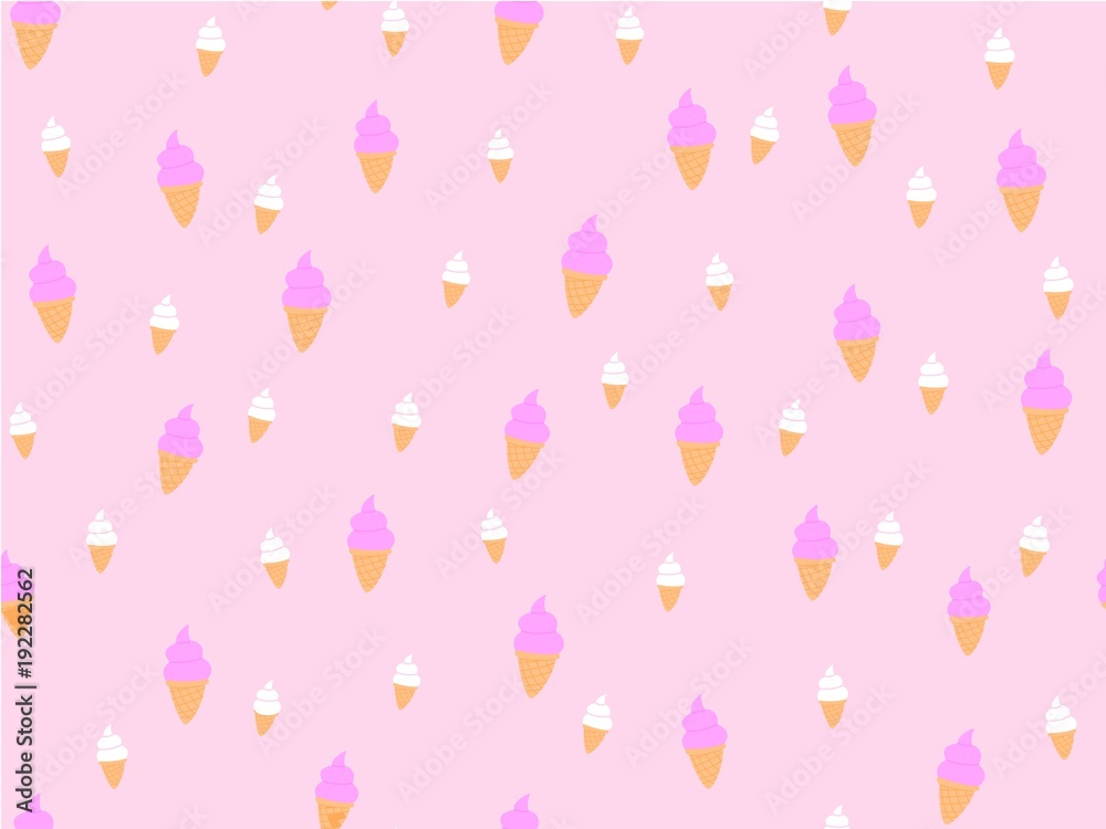 Ice cream seamless pattern, Seamless pattern with soft cream, cartoon style, Not ordered, Ice cream flat vector pattern, Cute pattern vector for Gift wrapping paper Tablecloth or drapery, Sweet style Ice cream seamless pattern, Seamless pattern with soft cream, cartoon style, Not ordered, Ice cream flat vector pattern, Cute pattern vector for Gift wrapping paper Tablecloth or drapery, Sweet style