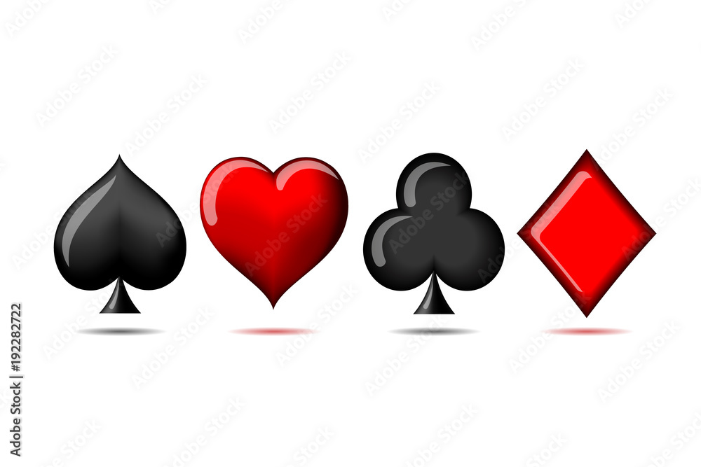 3d Suit of playing cards. 3d Suit of playing cards.