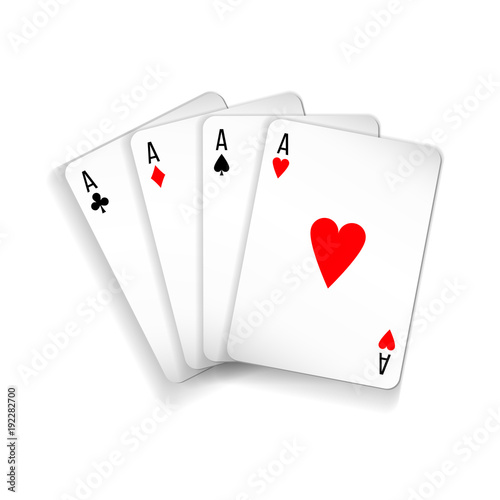 Set of four aces deck of cards