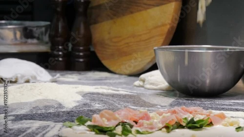 cooking pizza and calzone in a restaurant