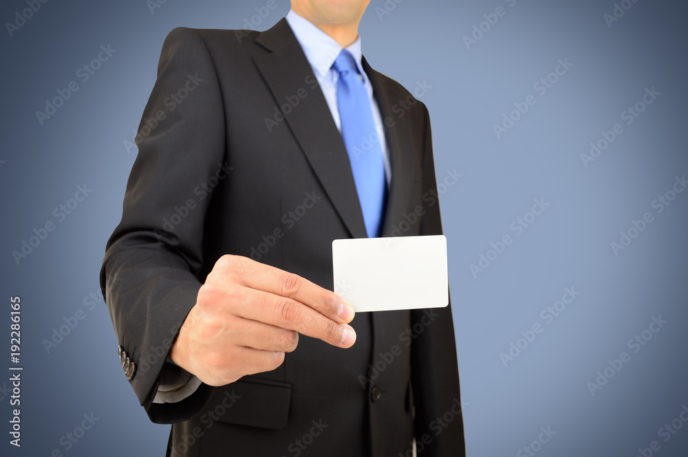 man with business card man with business card