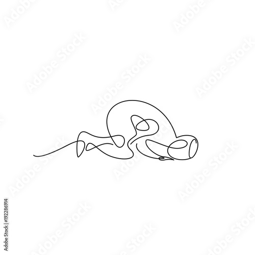 one line drawing of human vector illustration