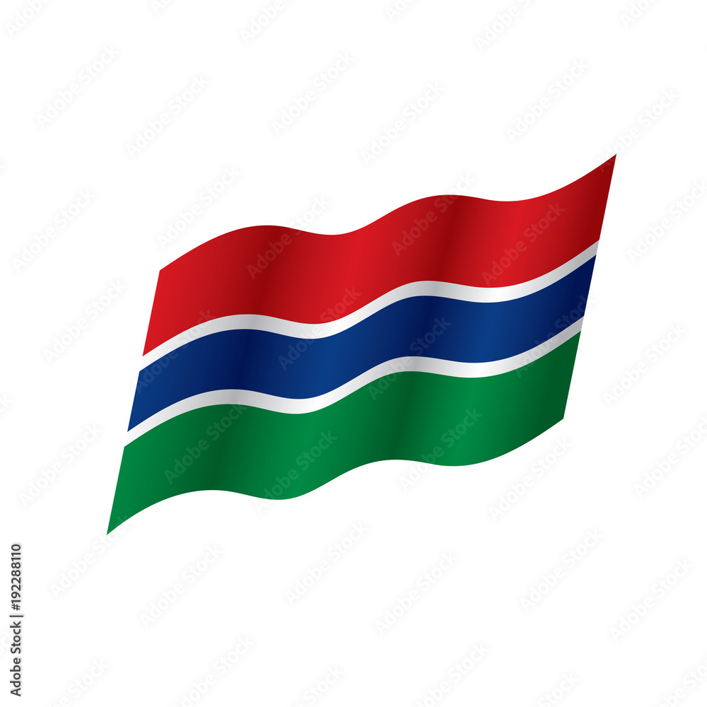 Gambia flag, vector illustration Gambia flag, vector illustration