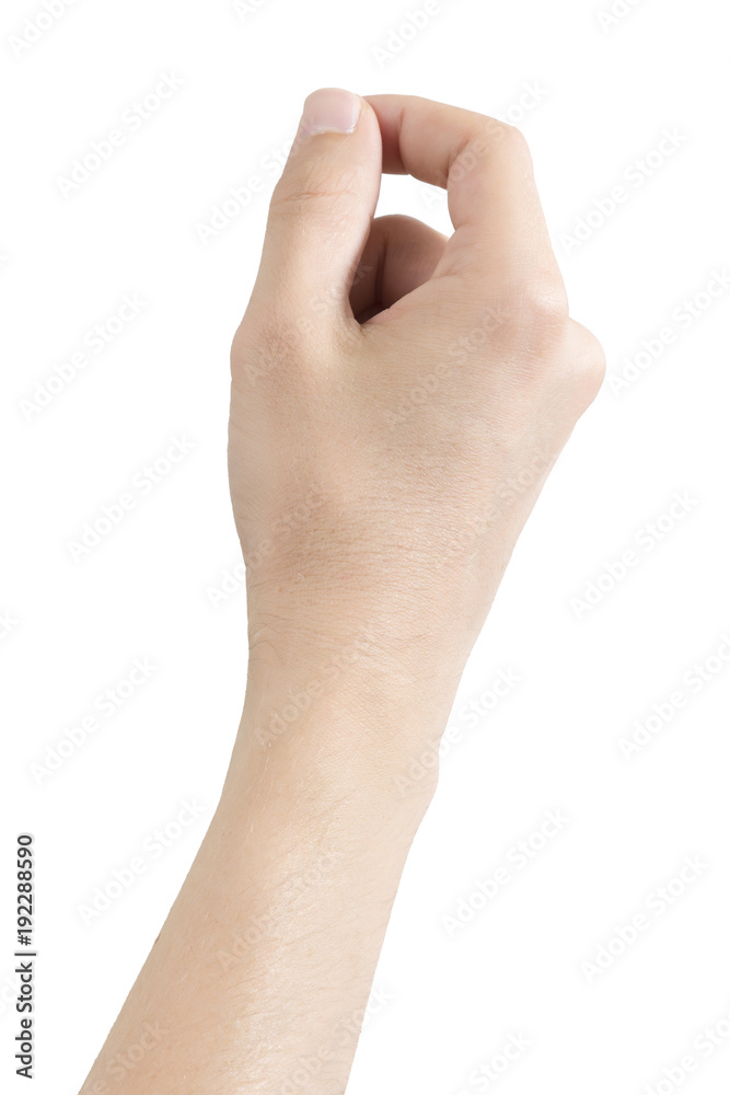 Blank card in a hand Blank card in a hand
