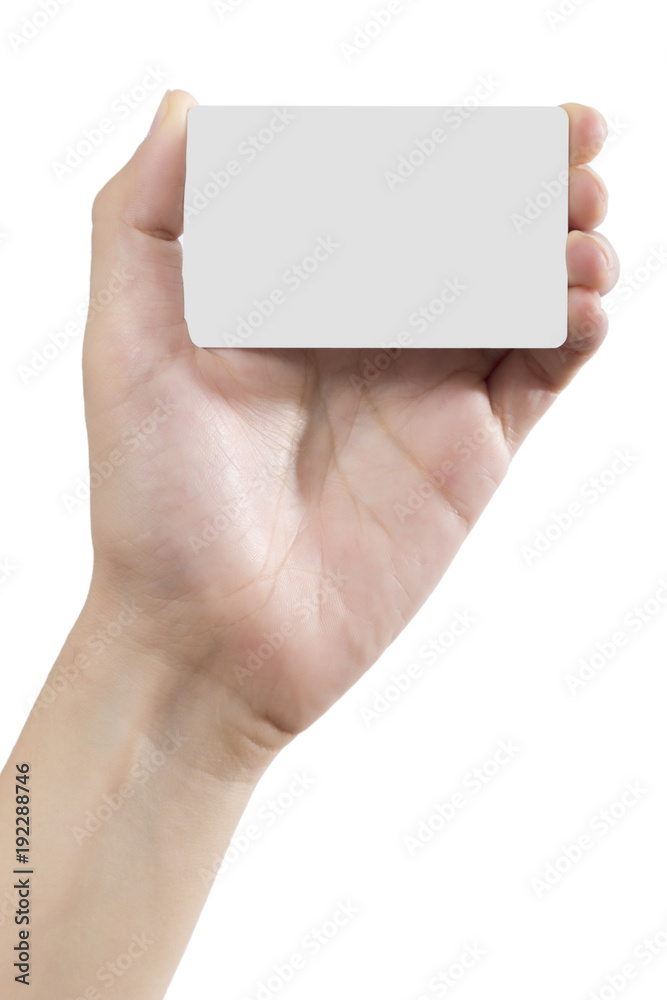 Fototapeta premium Blank card in a hand