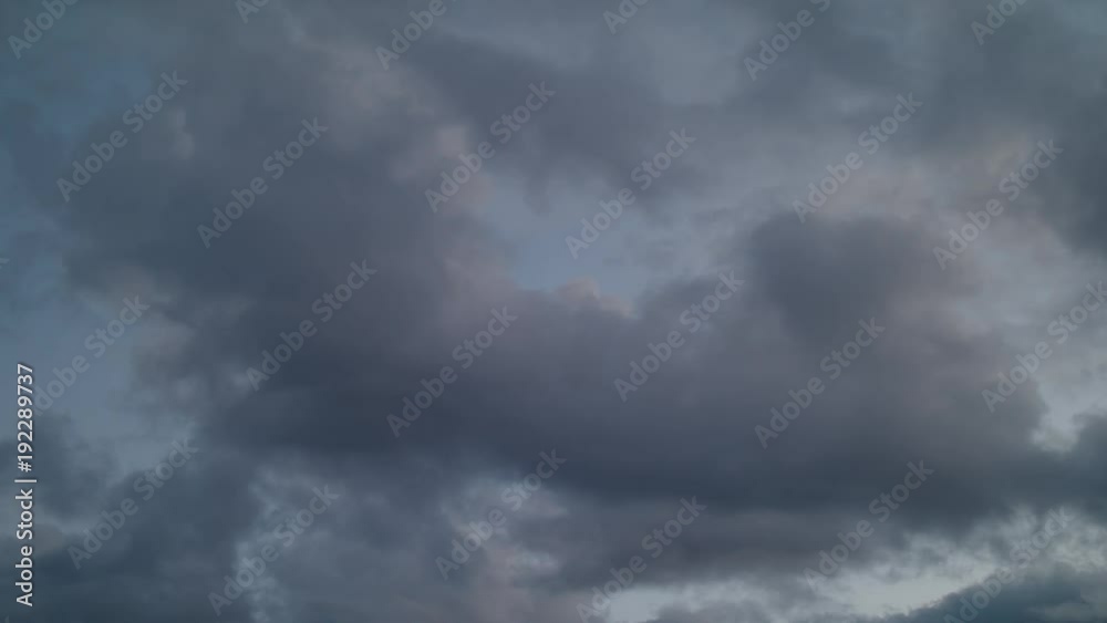 A static shot of some dark clouds. Could be used for sky replacement VFX. 