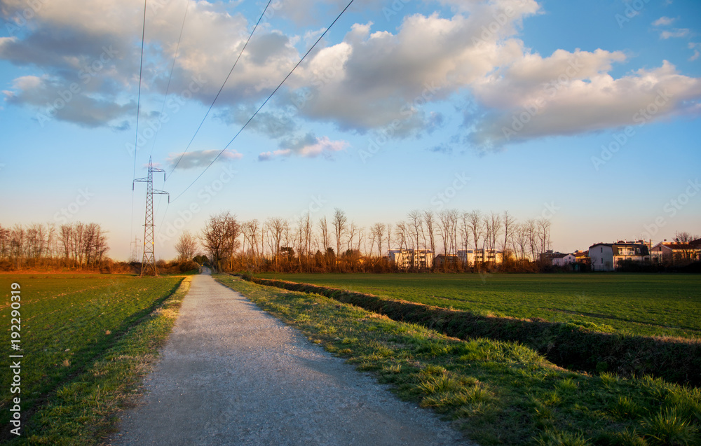 Fototapeta premium Sunset in italy