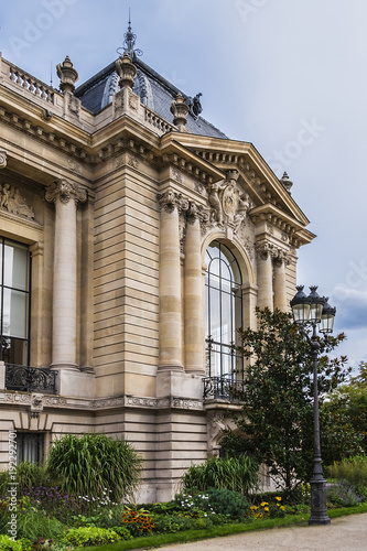 External view of Architectural Details of famous Petit Palais (Small Palace, 1900) in Paris, France. © dbrnjhrj