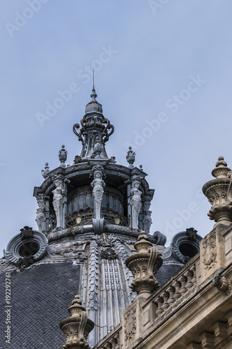External view of Architectural Details of famous Petit Palais (Small Palace, 1900) in Paris, France. © dbrnjhrj