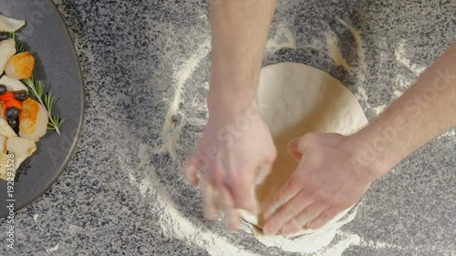 cooking pizza and calzone in a restaurant