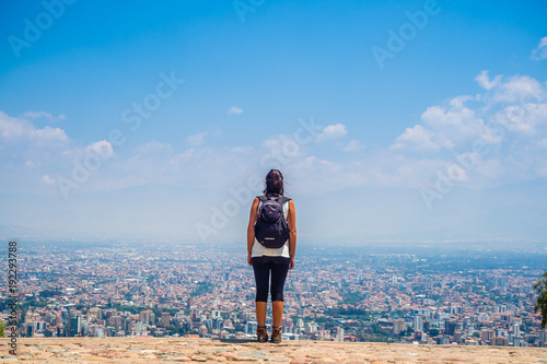 Cityscape of Cochabamba city in Bolivia photo