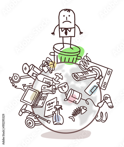 Businessman on a Polluted Planet
