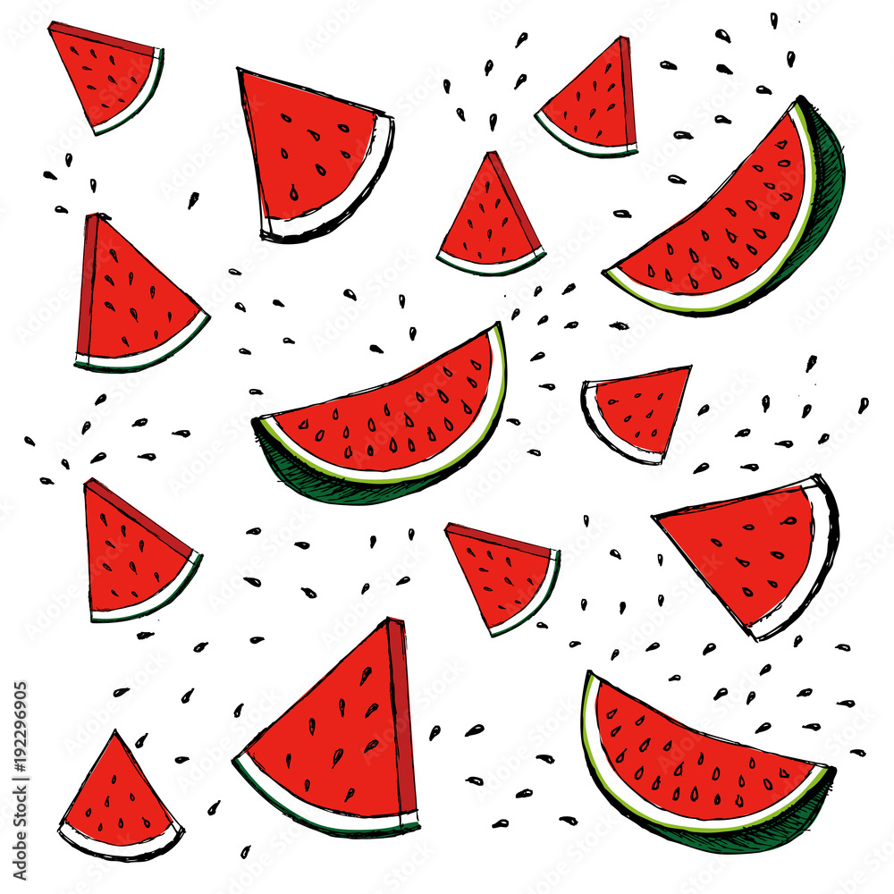 Watermelon hand drawn Watermelon hand drawn