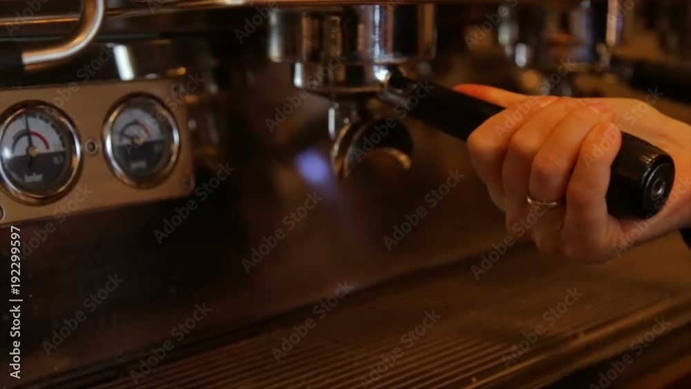 Coffee machine making cappuccino espresso coffee Coffee machine making cappuccino espresso coffee