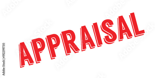 Appraisal rubber stamp. Grunge design with dust scratches. Effects can be easily removed for a clean, crisp look. Color is easily changed.