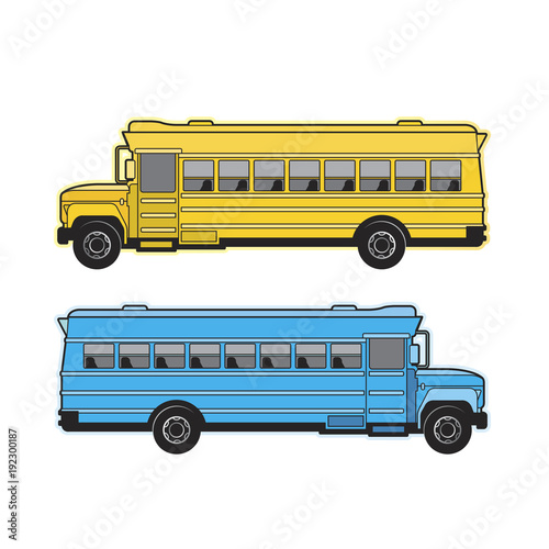 isolated school bus vector illustration