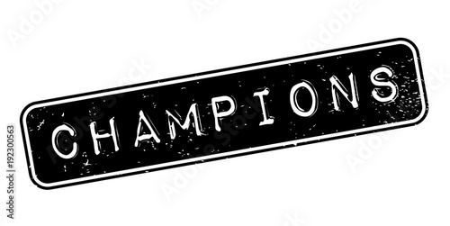 Champions rubber stamp. Grunge design with dust scratches. Effects can be easily removed for a clean, crisp look. Color is easily changed.