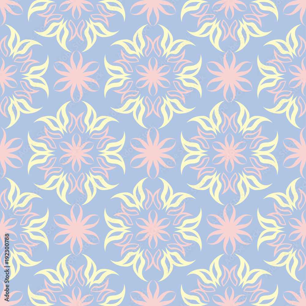 Pale blue seamless background. Floral pattern Pale blue seamless background. Floral pattern