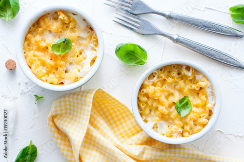 Baked Macaroni and Cheese Casserole, selective focus photo