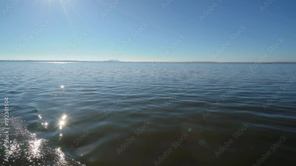 Sun reflecting in the water (Steinhuder Meer / Sea / Lake)