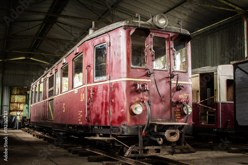 Obraz na płótnie Old train wagon w salonie