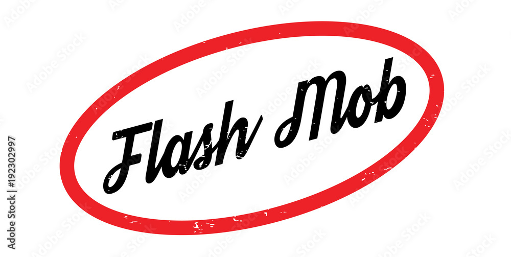 Flash Mob rubber stamp. Grunge design with dust scratches. Effects can be easily removed for a clean, crisp look. Color is easily changed. Flash Mob rubber stamp. Grunge design with dust scratches. Effects can be easily removed for a clean, crisp look. Color is easily changed.
