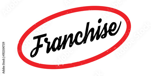 Franchise rubber stamp. Grunge design with dust scratches. Effects can be easily removed for a clean, crisp look. Color is easily changed.