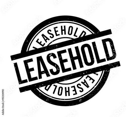 Leasehold rubber stamp. Grunge design with dust scratches. Effects can be easily removed for a clean, crisp look. Color is easily changed.