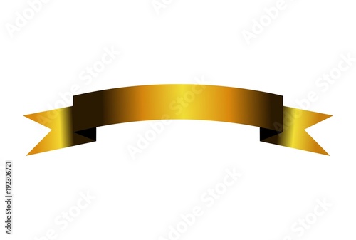 gold ribbon vector