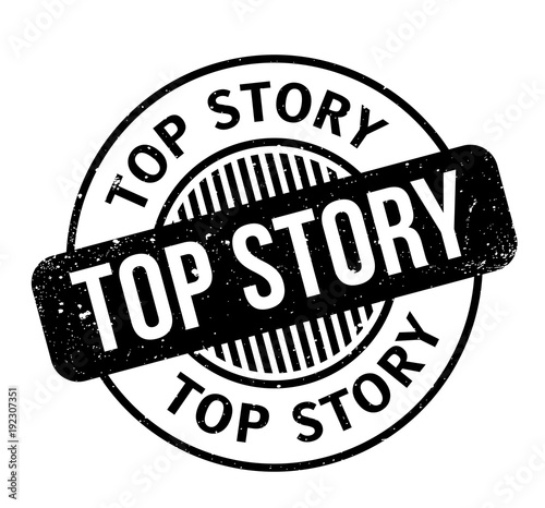 Top Story rubber stamp. Grunge design with dust scratches. Effects can be easily removed for a clean, crisp look. Color is easily changed.