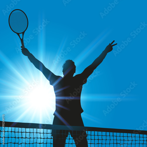 tennis - tennisman - victoire - gagnant - gagner - vainqueur - réussite - succès - compétition