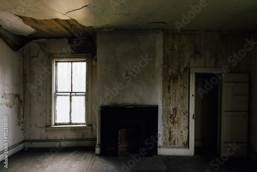 Typical Derelict Room with Fireplace - Abandoned Dudley Snowden House - Appalachia Kentucky © Sherman Cahal