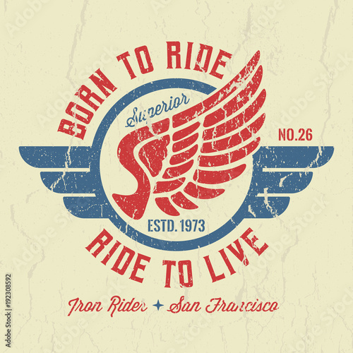 Born To Ride & Ride To Live - Tee Design For Print