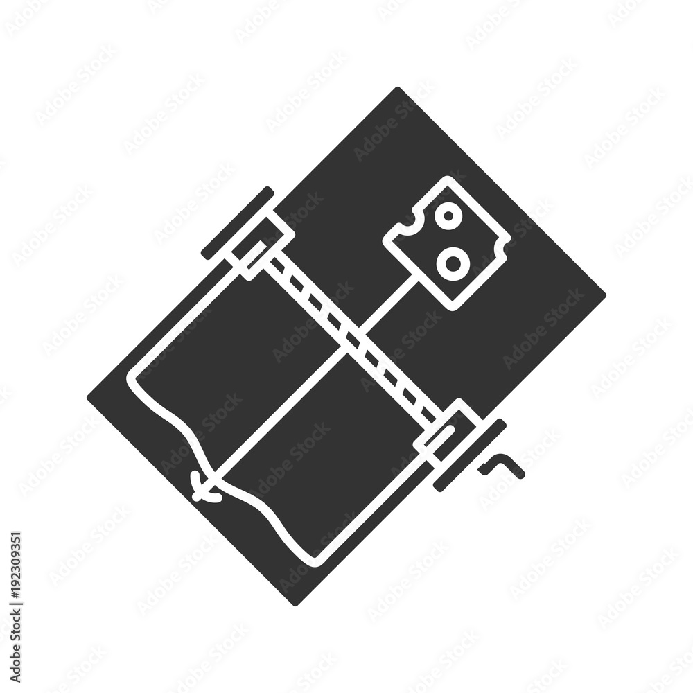 Mouse trap glyph icon Mouse trap glyph icon
