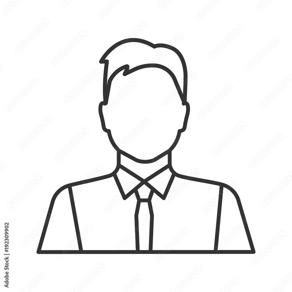 Office worker linear icon