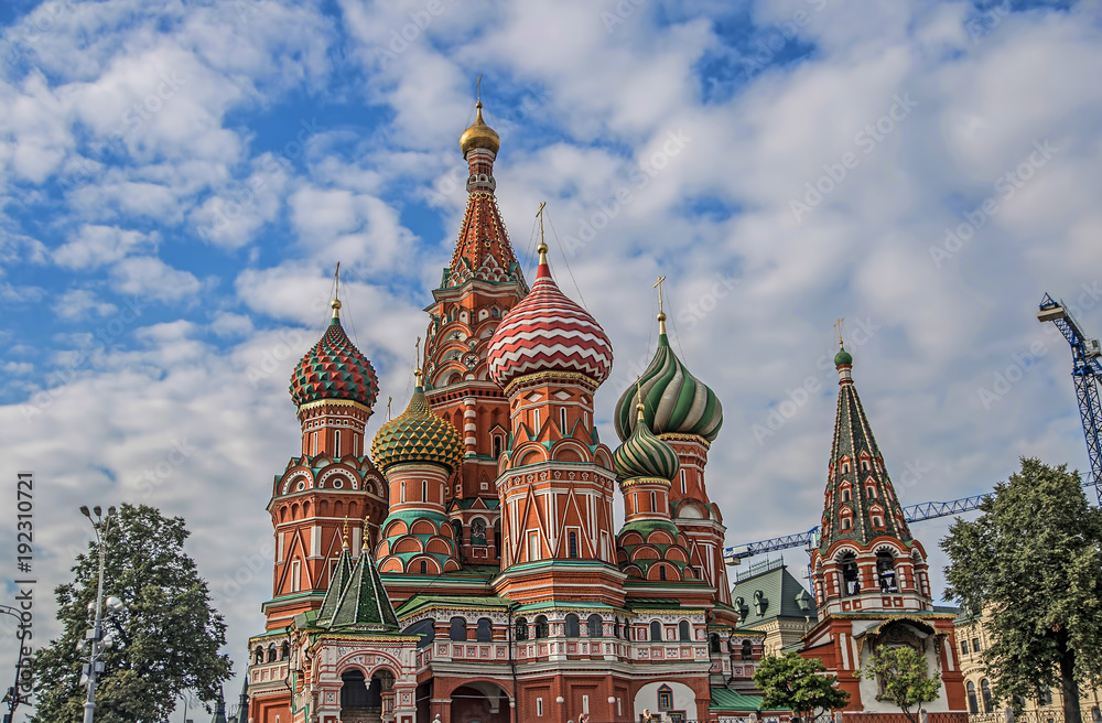 Famous Saint Basil's Cathedral, Red Square, Moscow, Russia 