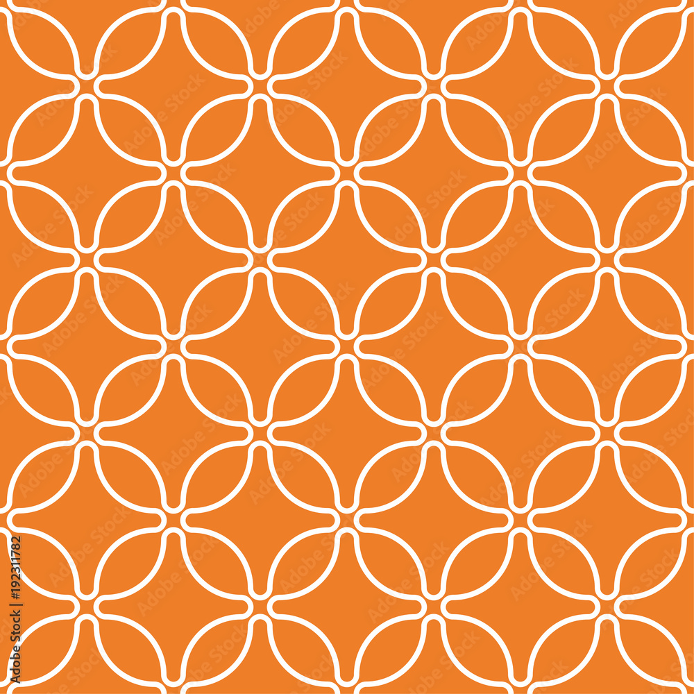 Fototapeta premium Orange geometric print. Seamless pattern