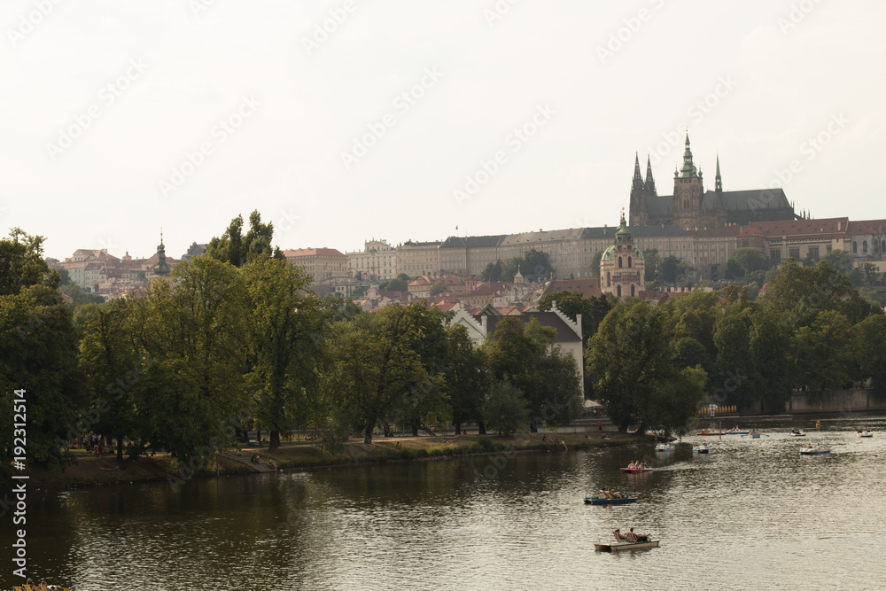 Vlatva river landscapes in Prague
