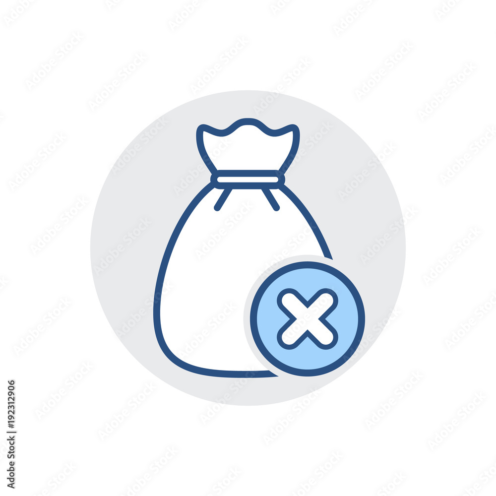 Money Bag icon. Bank cash, finance, fund, tax icon Money Bag icon. Bank cash, finance, fund, tax icon