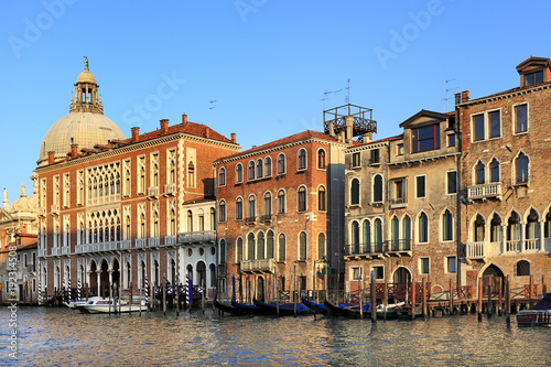 Venice historic city center  Veneto rigion  Italy - view on the Palazzos buildings along the Grand Canal
