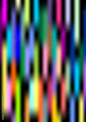 Colorful psychedelic blurry background with vertical strips in vivid colors, multicolored high contrasting vector abstract background