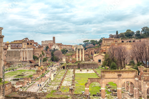 the Roman Forum ruins archaeological museum Rome Italy capitol City